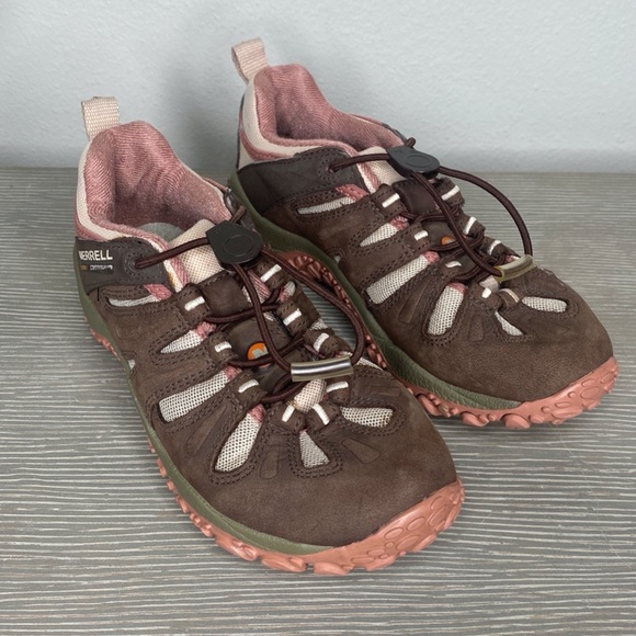 Merrell Chameleon II Stretch Cross-Training Shoes Chocolate/Pink Togel Size 1 - Picture 2 of 14